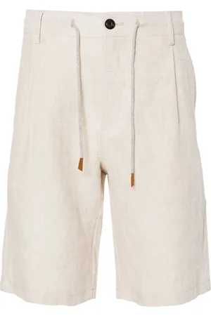 ELEVENTY Shorts, Herre, , W32, Linned, Linned shorts med snøre og lommer
