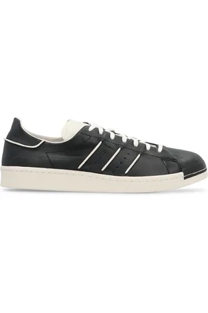 Y-3 Sko, Herre, Sort, 43 EU, Læder, Læder lav-top sneakers