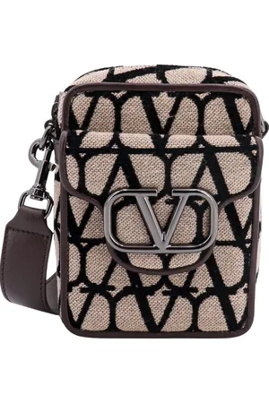 VALENTINO GARAVANI Taske, Herre, Flerfarvet, ONE SIZE, Uld, Beige Tasker med Aftagelig Rem