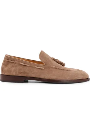 Brunello Cucinelli Sko, Herre, , 45 EU, Suede, Flade Sko Suede Detalje