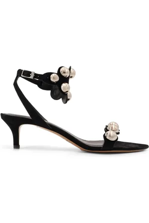 Isabel Marant Sko, Dame, Sort, 36 EU, Sorte Sandaler med Nitter og Justerbar Rem