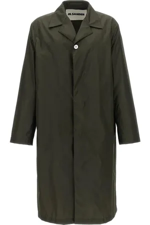 Jil Sander Frakke, Herre, Grøn, XL, Uld, Stilfuld Frakke til Alle Anledninger