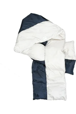 Max Mara Tilbehør, Dame, Hvid, ONE SIZE, Uld, Cube tørklæde fjer 100%