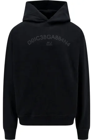 Dolce & Gabbana Sweathshirts & Hoodies, Herre, Sort, S, Bomuld, Sort Oversize Hættetrøje