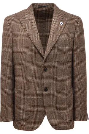 LARDINI Jakke, Herre, Brun, XL, Uld, Uldjakke i blå