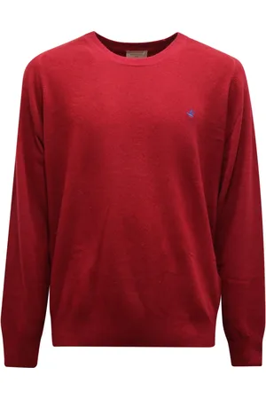 BROOKSFIELD Strik, Herre, Rød, 2XL, Uld, Uldtrøje lavet i Italien