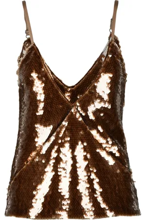 FEDERICA TOSI Top, Dame, Brun, XS, Polyester, Top