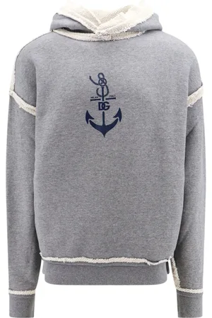 Dolce & Gabbana Sweathshirts & Hoodies, Herre, Grå, S, Bomuld, Grå hættetrøjer med sidelommer