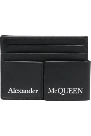 Alexander McQueen Tilbehør, Herre, Sort, ONE SIZE, Uld, Delbar Dobbelt Kortholder