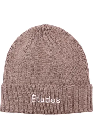 Etudes Tilbehør, Herre, Brun, ONE SIZE, Uld, Uldblandet Broderet Hat
