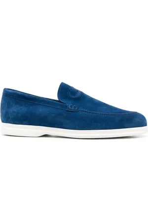 Casadei Sko, Herre, Blå, 43 EU, Læder, Blå Elegante Lukkede Loafers