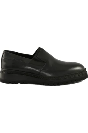 Testoni Sko, Herre, Sort, 44 1/2 EU, Læder, Slip-On Lædersko med Gummisål