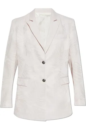 Palm Angels Jakke, Dame, Lyserød, 2XS, Uld, Blomstret mønstret blazer