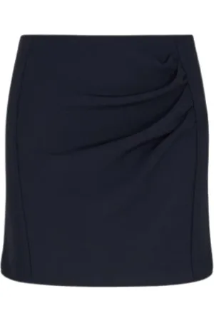 Armani Exchange Nederdel, Dame, Blå, S, Uld, Blå Stilfuld Nederdel