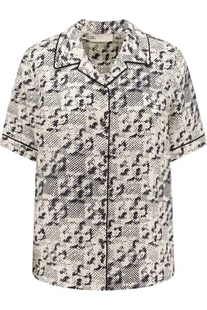 Tory Burch Bluser & Skjorter, Dame, Sort, L, Sort silke bowling skjorte