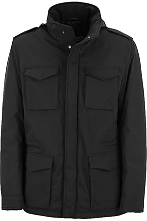 HERNO Jakke, Herre, Sort, 5XL, Uld, Stilfuld Letvægts Polyesterjakke