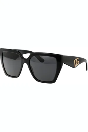 Dolce & Gabbana Tilbehør, Dame, Sort, 55 MM, Uld, Stilfulde solbriller med model 0Dg4438
