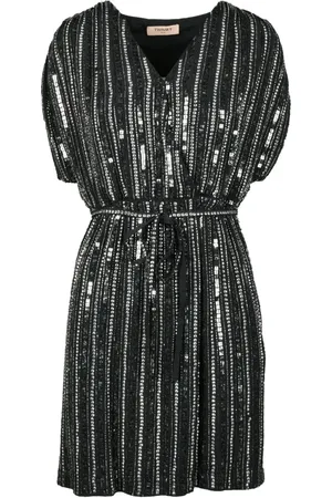 Twin-Set Kjole, Dame, Sort, S, Chiffon, Dametøj