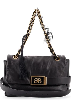 Balenciaga Taske, Dame, Sort, ONE SIZE, Uld, Sort Kæde Skuldertaske