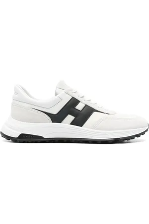 Hogan Sko, Herre, Hvid, 41 EU, Læder, Hvide Sneakers Hyperlight Ruskind Mesh Læder