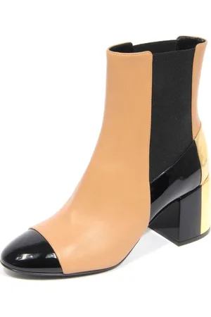 Casadei Sko, Dame, , 37 EU, Uld, Elastiske Læderstøvler Tiffany Sort/ /Guld