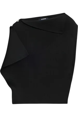 Jacquemus Top, Dame, Sort, XS, Sort Trapeze Strik Top