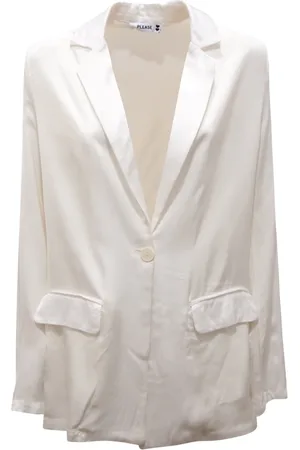 Please Jakke, Dame, Hvid, XS, Viskosejakke Made in Italy
