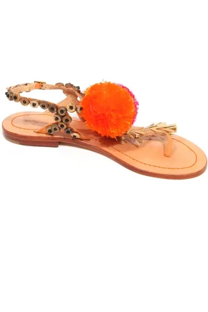 Maliparmi Sko, Dame, Flerfarvet, 37 EU, Rafia Croc Sandal