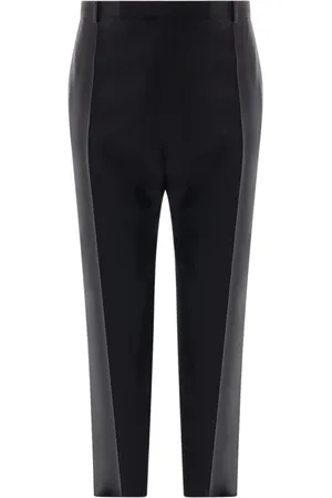 Saint Laurent Bukser, Herre, Sort, L, Uld, Sorte Bukser Krog Lynlås Lommer