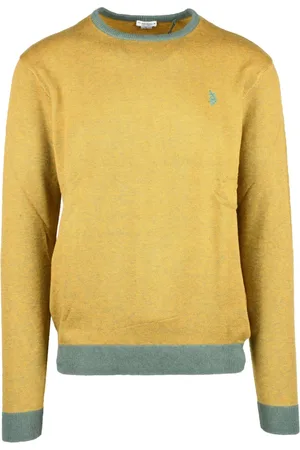 U.S. Polo Assn. Strik, Herre, Gul, L, Bomuld, Skjorte