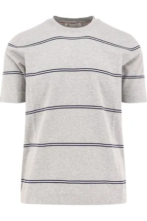 Brunello Cucinelli Top, Herre, Grå, XL, Bomuld, Grå T-shirts og Polos