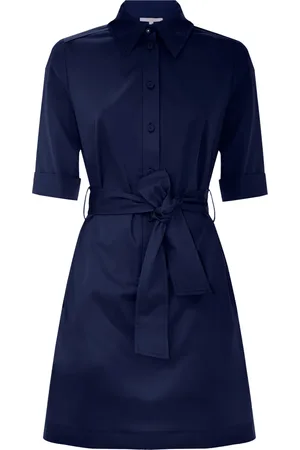 Kocca Kjole, Dame, Blå, XL, Bue Bælte Skjorte Stil Kjole