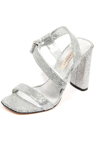 Casadei Sko, Dame, Grå, 36 EU, Sølv Velcro Sandal Fata Model