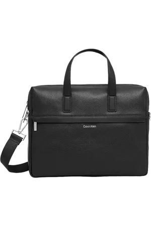 Calvin Klein Taske, Herre, Sort, ONE SIZE, Uld, Sort Lynlås Skulder Håndtaske Enkel Stil