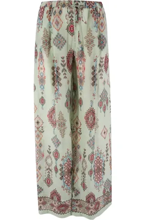 ERMANNO SCERVINO Bukser, Dame, Flerfarvet, XS, Bred pasform Straight-Leg Elastiske Bukser