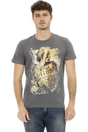 Trussardi Top, Herre, Grå, 2XL, Action T-shirt med rund halsudskæring