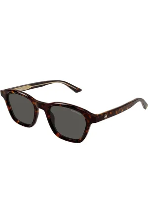 Montblanc Tilbehør, Dame, Brun, 50 MM, Uld, Stilfulde solbriller med model Mb0384S
