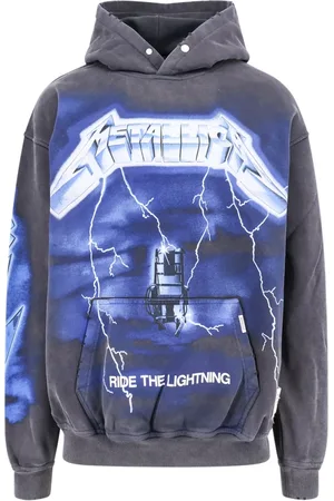 Represent Sweathshirts & Hoodies, Herre, Grå, S, Bomuld, Grå Sweater med Snap Button Hood