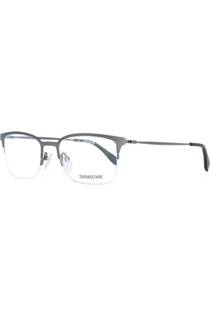 Zadig & Voltaire Tilbehør, Herre, Grå, ONE SIZE, Uld, Grå Metal Rektangulære Optiske Briller