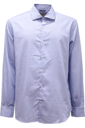 BROOKSFIELD Skjorte, Herre, Blå, 4XL, Slim Fit Italiensk Skjorte Hvid/Blå