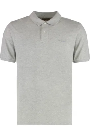 Woolrich Top, Herre, Grå, L, Bomuld, Bomuld Polo Skjorte med Ribkanter