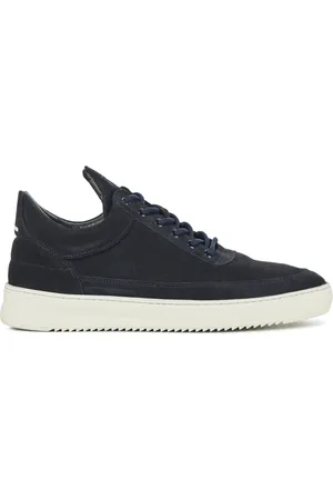Filling pieces Sko, Herre, Blå, 42 EU, Blå Ruskindssneakers