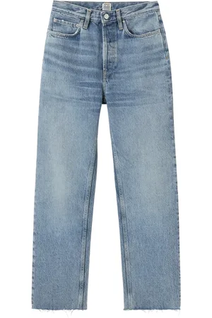 Totême Jeans, Dame, Blå, W31, Denim, Klassisk Skåret Denim Jeans