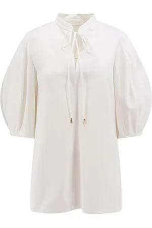 Chloé Bluser & Skjorter, Dame, Hvid, M, Bomuld, Hvide T-shirts og Polos med V-hals