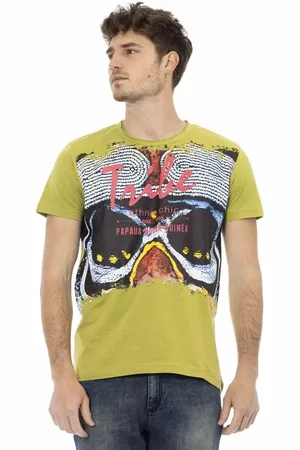Trussardi Top, Herre, Grøn, 3XL, Bomuld, Smaragdgrn Casual T-shirt