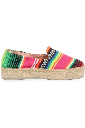 MANEBI Sko, Dame, Flerfarvet, 37 EU, Tulum Multifarvede Striber Espadrilles Hjemmesko