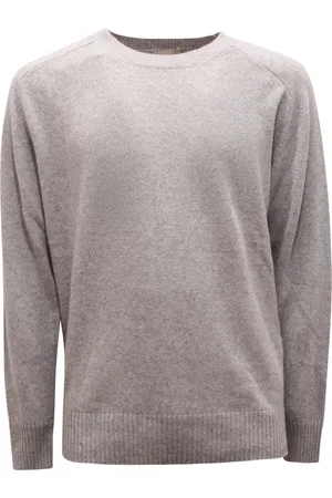 BROOKSFIELD Strik, Herre, Grå, 2XL, Kashmir Sweater Lavet i Italien