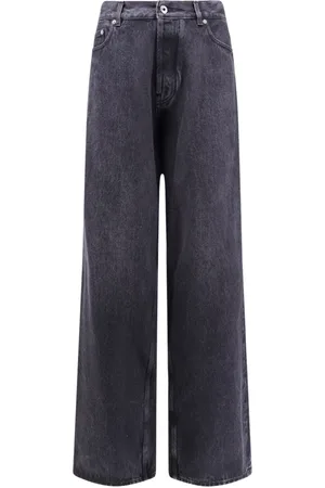 OFF-WHITE Jeans, Herre, Sort, W30, Bomuld, Sorte bukser med metal knapper