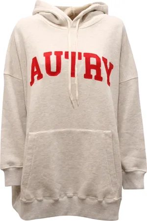 Autry Sweathshirts & Hoodies, Dame, Grå, L, Bomuld, Bomuld Hættetrøje Sweatshirt Melange