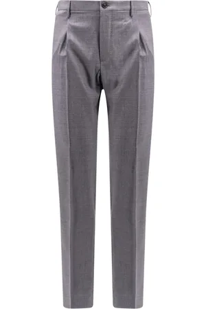 Incotex Bukser, Herre, Grå, 3XL, Uld, Grå Uldbukser Slim Fit